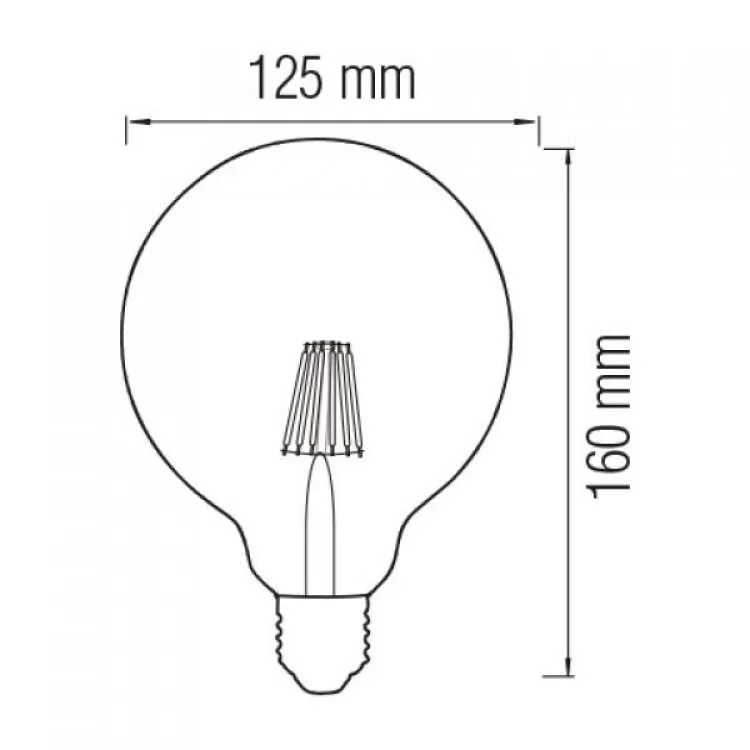 Світлодіодна лампа Filament RUSTIC MERIDIAN-6 6W E27 ціна 132грн - фотографія 2