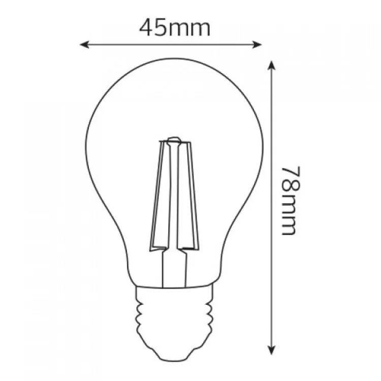 Светодиодная лампа FILAMENT MINI GLOBE-4 4W Е27 2700К цена 66грн - фотография 2