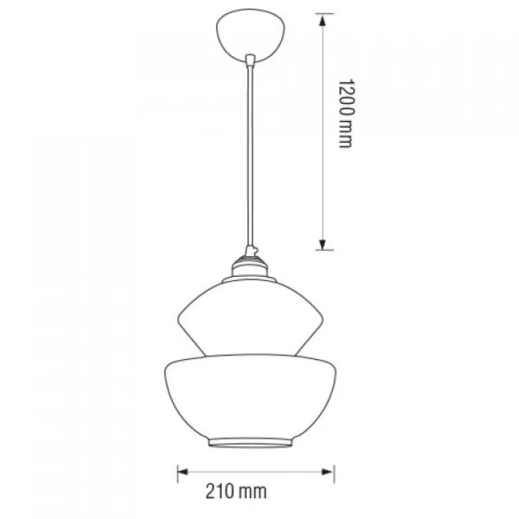 Світильник підвісний HARMONY-1 бурштиновий ціна 1 326грн - фотографія 2