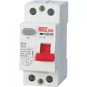 УЗО safe 25А 2p Horoz Electric