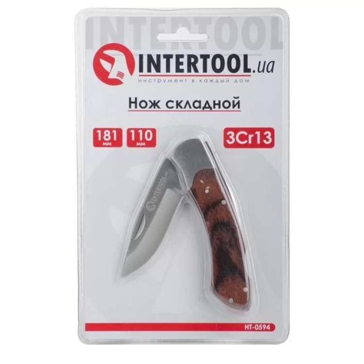 Нож складной 181 мм, ручка с деревянными вставками HT-0594 Intertool инструкция - картинка 6