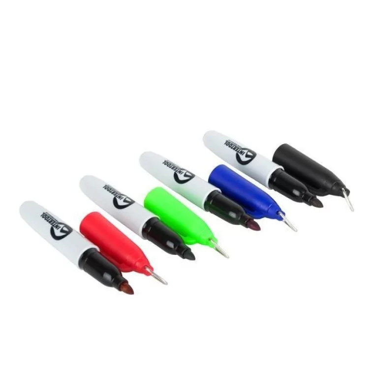 продаємо Міні-маркери перманентні кольорові, L= 93 мм, 80 шт/упак. (чорний, синій, зелений, червоний) INTERTOOL KT-5011 в Україні - фото 4