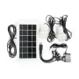 Фонарь аккумуляторный 1LED 5W+22 SMD, выносная солнечная панель, выносные 2 led лампы, кабель для зарядки телефона-планшета INTERTOOL LB-0105