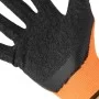 Рукавичка помаранчева в'язана синтетична, покрита чорним рифленим латексом на долоні 10 INTERTOOL SP-0121