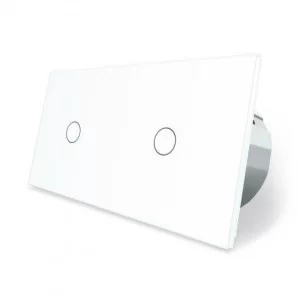 Сенсорный Wi-Fi выключатель Livolo ZigBee 2 канала (1-1) белый стекло (VL-C701Z/C701Z-11)