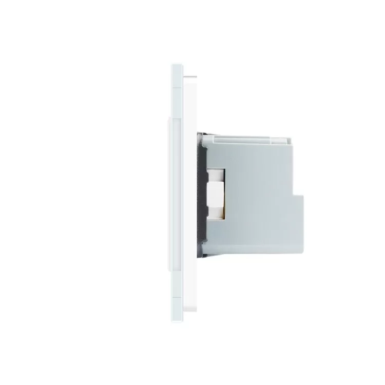 в продаже Wi-Fi розетка с заземлением Livolo 16А с шторками белый стекло (704000811) - фото 3