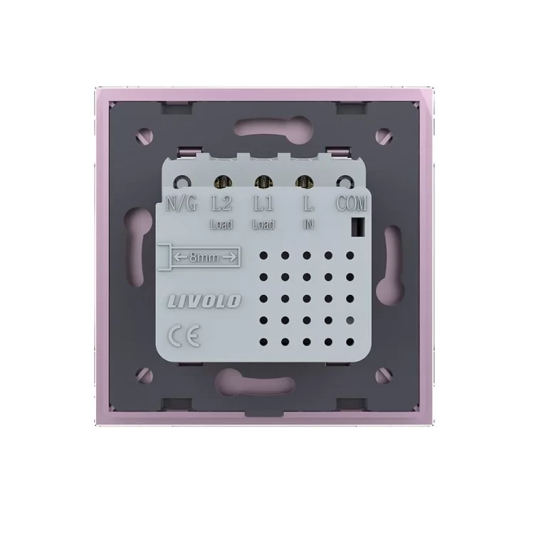 продаем Сенсорный выключатель Livolo Sense 2 канала розовый (722000217) в Украине - фото 4