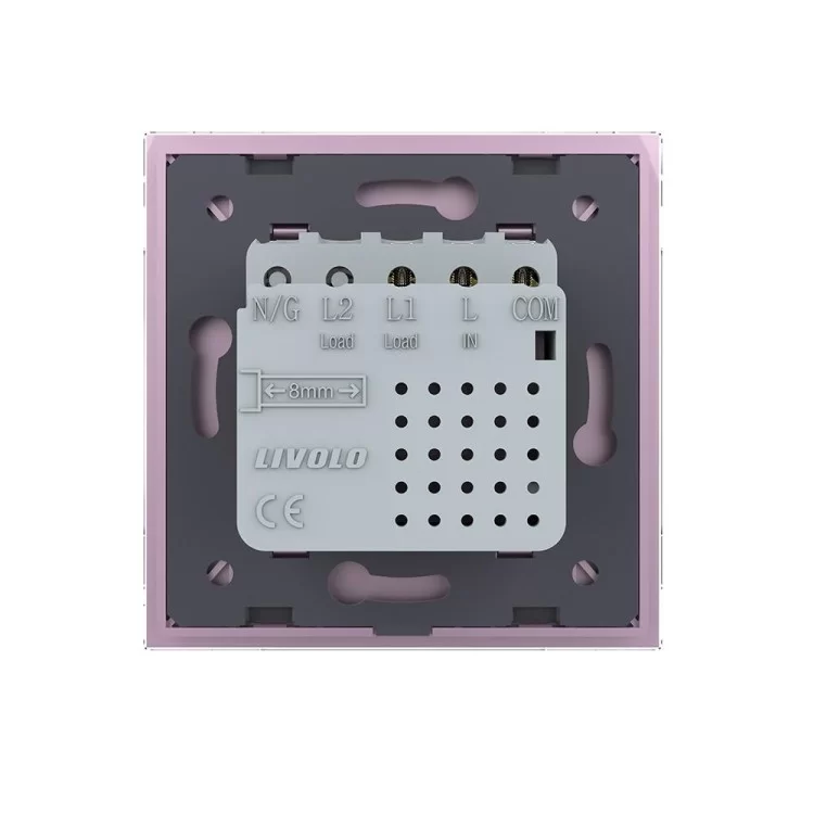 продаем Сенсорный проходной выключатель Livolo Sense розовый (722000317) в Украине - фото 4