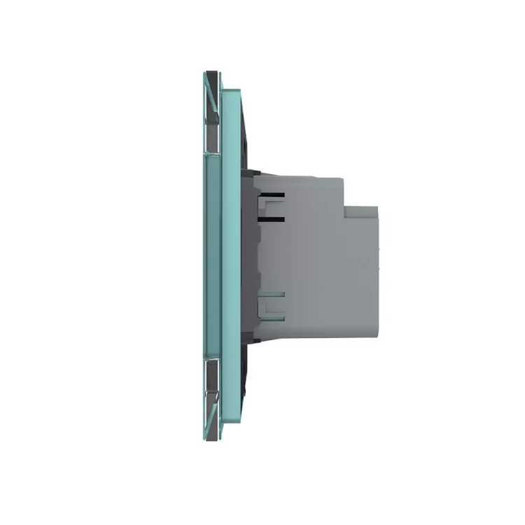 Сенсорный проходной маршевый перекрестный выключатель Livolo Sense 2 канала зеленый (722000418) цена 888грн - фотография 2