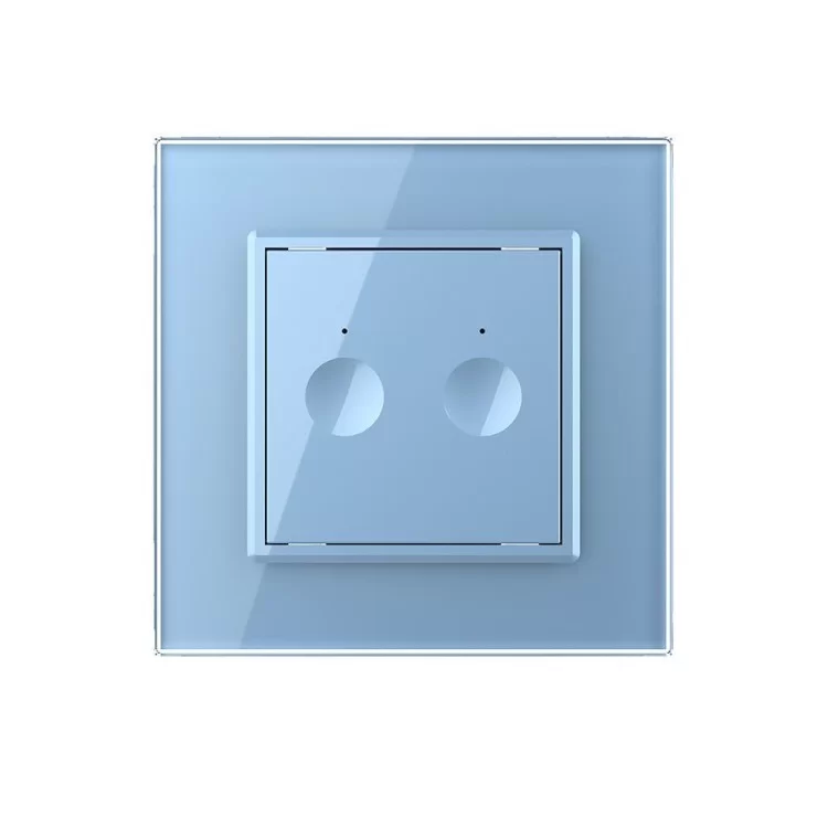 Сенсорный проходной маршевый перекрестный выключатель Livolo Sense 2 канала голубой (722000419) цена 888грн - фотография 2