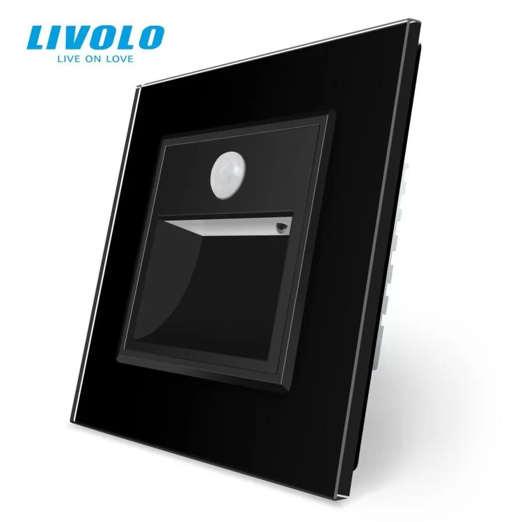 Світильник для сходів підсвічування підлоги з датчиком руху чорний скло Livolo (722800512) ціна 2 188грн - фотографія 2