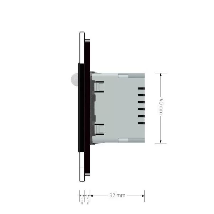 Світильник для сходів підсвічування підлоги з датчиком руху чорний скло Livolo (722800512) характеристики - фотографія 7