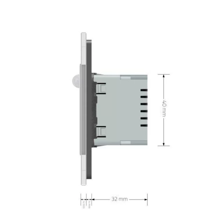 Світильник для сходів підсвічування підлоги з датчиком руху сірий скло Livolo (722800515) характеристики - фотографія 7