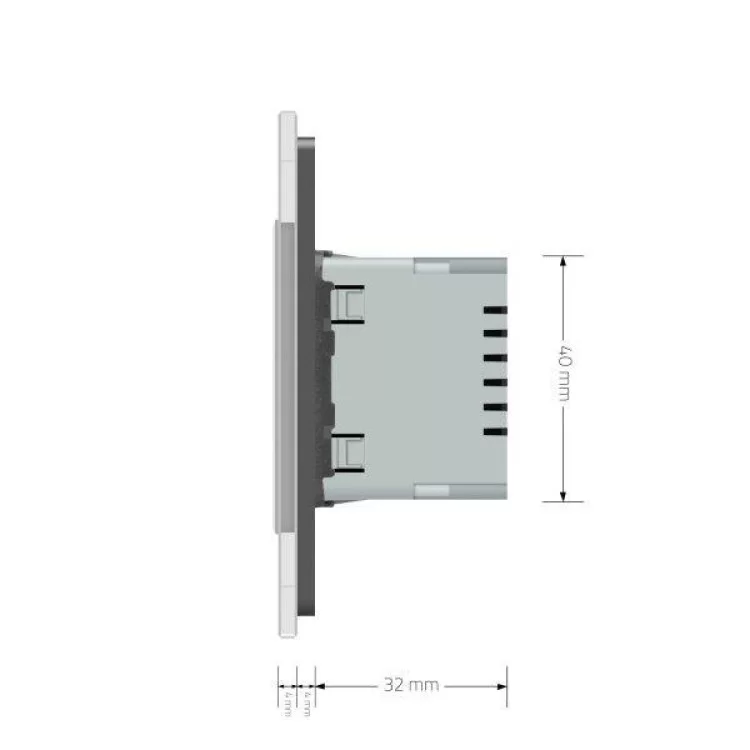 Світильник для сходів підсвічування підлоги сірий скло Livolo (722800615) інструкція - картинка 6