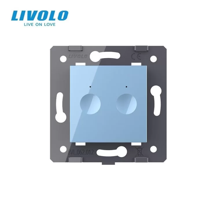 Механизм сенсорный выключатель Sense 2 сенсора голубой Livolo (782000219) цена 551грн - фотография 2