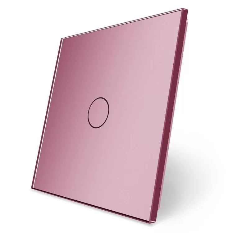 Сенсорна панель вимикача Livolo (1) рожевий скло (VL-C7-C1-17)