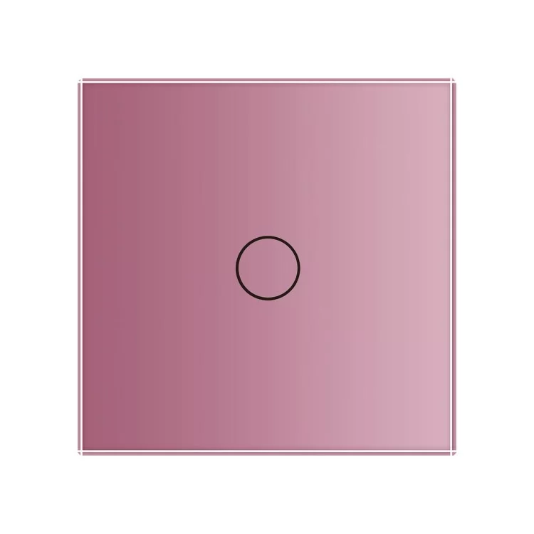Сенсорна панель вимикача Livolo (1) рожевий скло (VL-C7-C1-17) ціна 105грн - фотографія 2