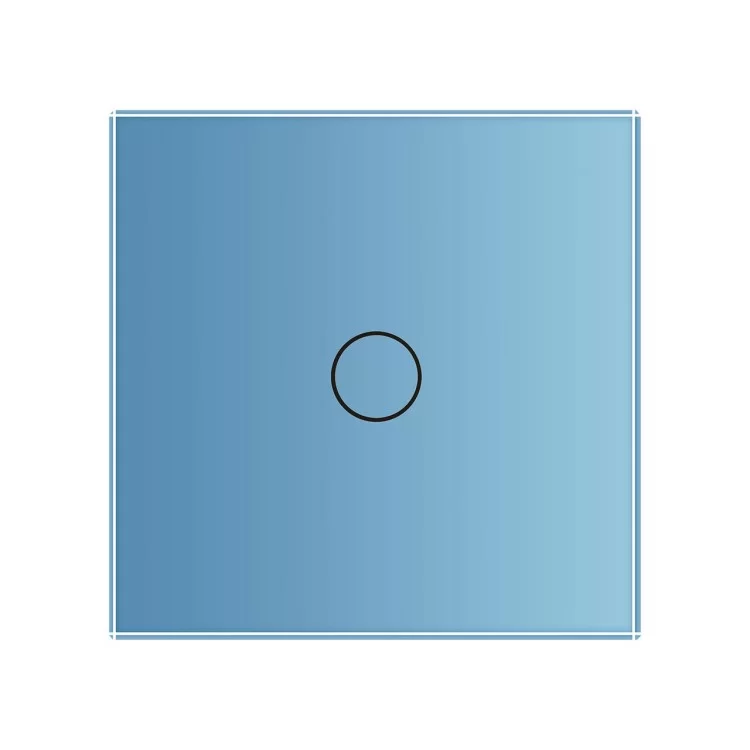 Сенсорна панель вимикача Livolo (1) блакитний скло (VL-C7-C1-19) ціна 105грн - фотографія 2
