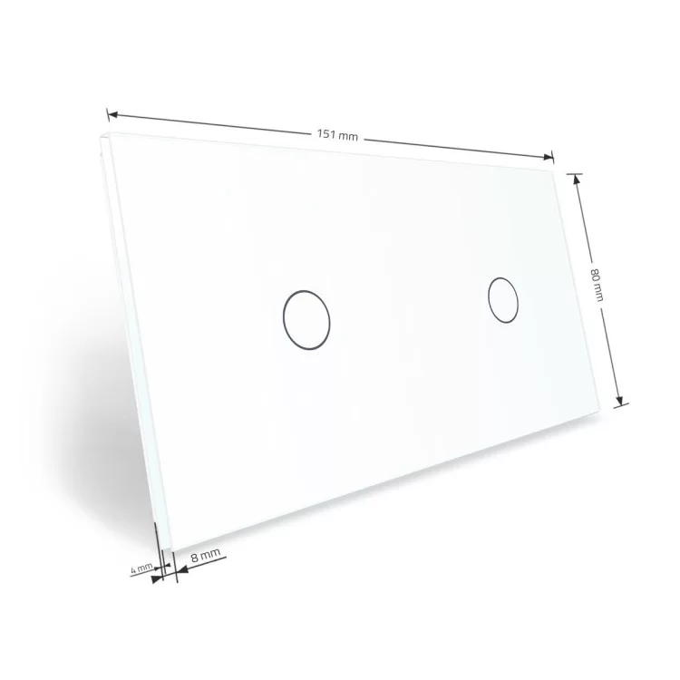в продажу Сенсорна панель вимикача Livolo 2 канали (1-1) білий скло (VL-C7-C1/C1-11) - фото 3