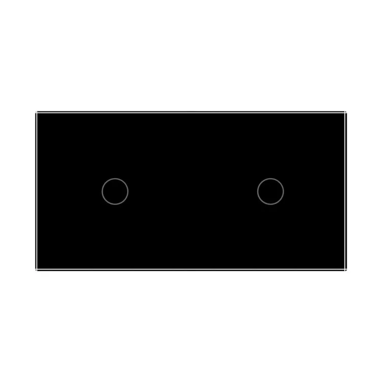 Сенсорна панель вимикача Livolo 2 канали (1-1) чорний скло (VL-C7-C1/C1-12) ціна 460грн - фотографія 2