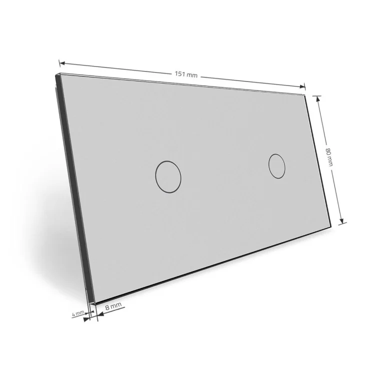 в продаже Сенсорная панель выключателя Livolo 2 канала (1-1) серый стекло (VL-C7-C1/C1-15) - фото 3