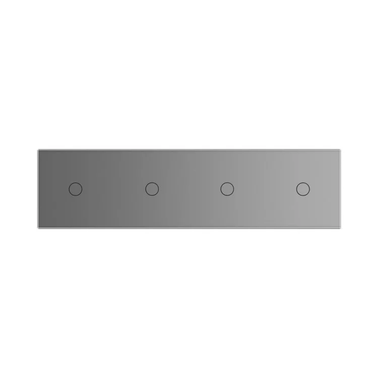 Сенсорная панель выключателя Livolo 4 канала (1-1-1-1) серый стекло (VL-C7-C1/C1/C1/C1-15) цена 841грн - фотография 2