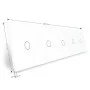 Сенсорная панель выключателя Livolo 5 каналов (1-1-1-1-1) белый стекло (VL-C7-C1/C1/C1/C1/C1-11)