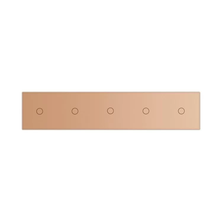 Сенсорна панель вимикача Livolo 5 каналів (1-1-1-1-1) золото скло (VL-C7-C1/C1/C1/C1/C1-13) ціна 1 032грн - фотографія 2