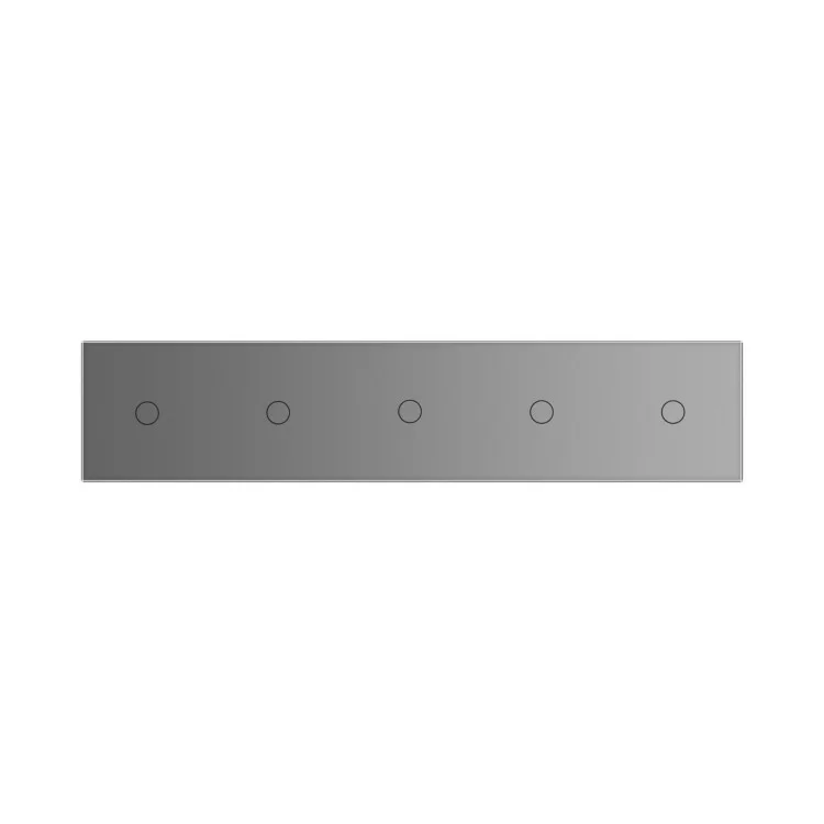 Сенсорная панель выключателя Livolo 5 каналов (1-1-1-1-1) серый стекло (VL-C7-C1/C1/C1/C1/C1-15) цена 1 032грн - фотография 2