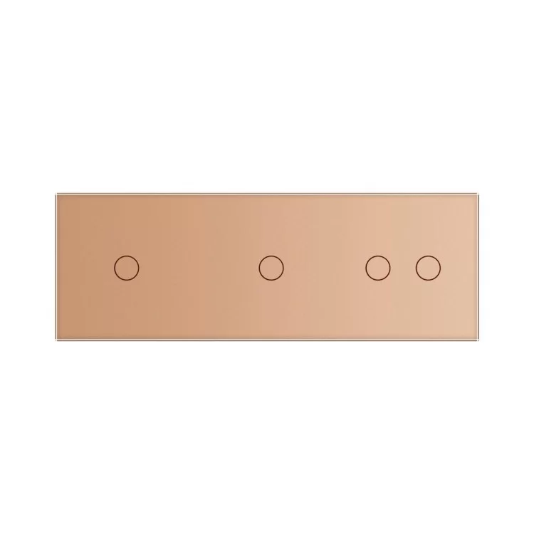 в продажу Сенсорна панель вимикача Livolo 4 канали (1-1-2) золото скло (VL-C7-C1/C1/C2-13) - фото 3