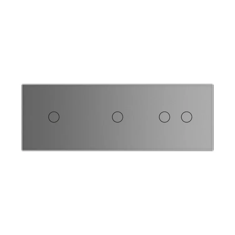 Сенсорная панель выключателя Livolo 4 канала (1-1-2) серый стекло (VL-C7-C1/C1/C2-15) цена 651грн - фотография 2