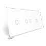 Сенсорная панель выключателя Livolo 4 канала (1-2-1) белый стекло (VL-C7-C1/C2/C1-11)