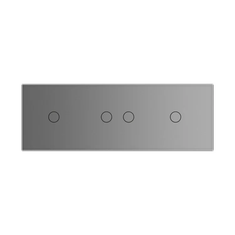 Сенсорная панель выключателя Livolo 4 канала (1-2-1) серый стекло (VL-C7-C1/C2/C1-15) цена 651грн - фотография 2