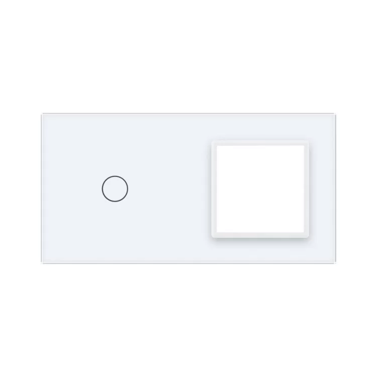Сенсорная панель выключателя Livolo и розетки (1-0) белый стекло (VL-C7-C1/SR-11) цена 560грн - фотография 2