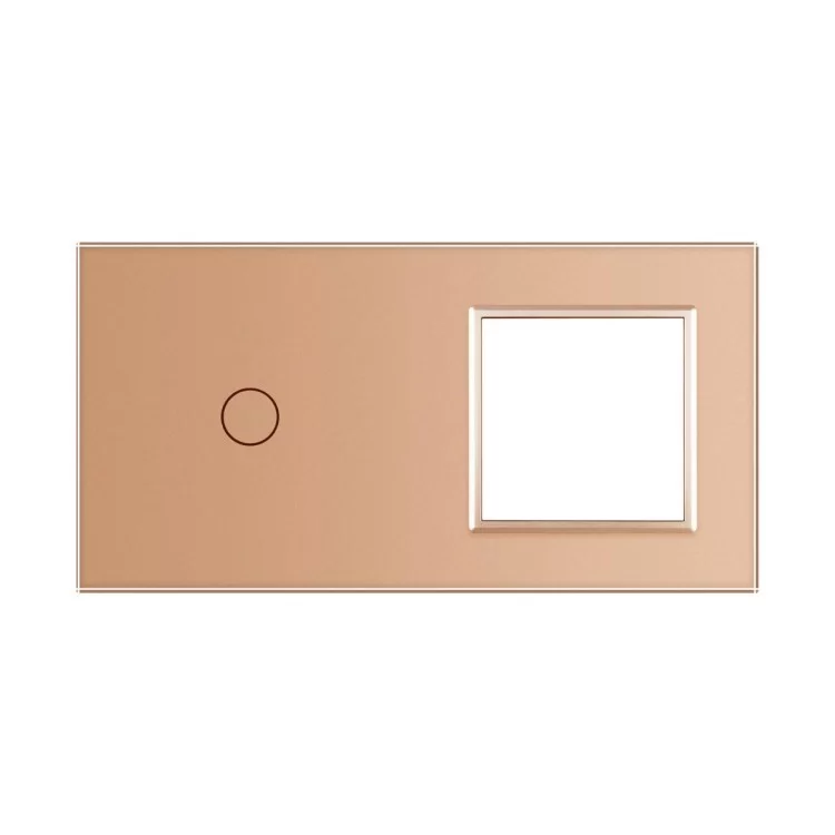 Сенсорная панель выключателя Livolo и розетки (1-0) золото стекло (VL-C7-C1/SR-13) цена 560грн - фотография 2