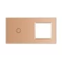 Сенсорная панель выключателя Livolo и розетки (1-0) золото стекло (VL-C7-C1/SR-13)