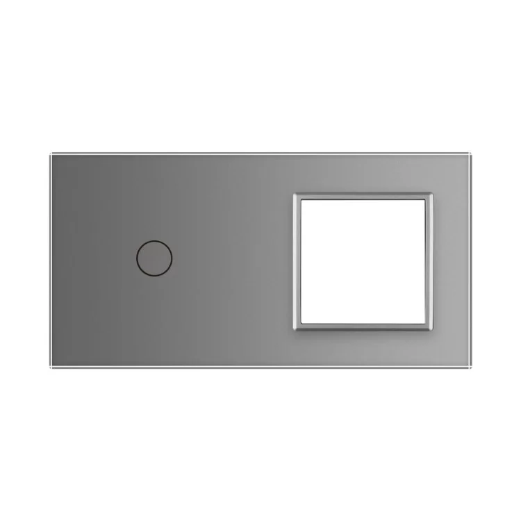 в продажу Сенсорна панель вимикача Livolo і розетки (1-0) сірий скло (VL-C7-C1/SR-15) - фото 3