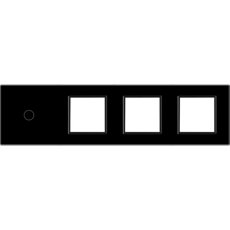 Сенсорна панель вимикача Livolo і трьох розеток (1-0-0-0) чорний скло (VL-C7-C1/SR/SR/SR-12) ціна 1 140грн - фотографія 2