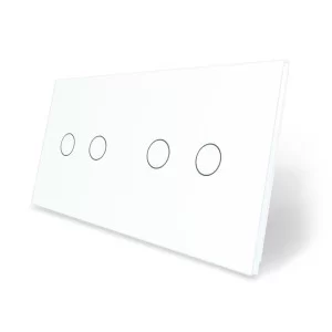Сенсорная панель выключателя Livolo 4 канала (2-2) белый стекло (VL-C7-C2/C2-11)