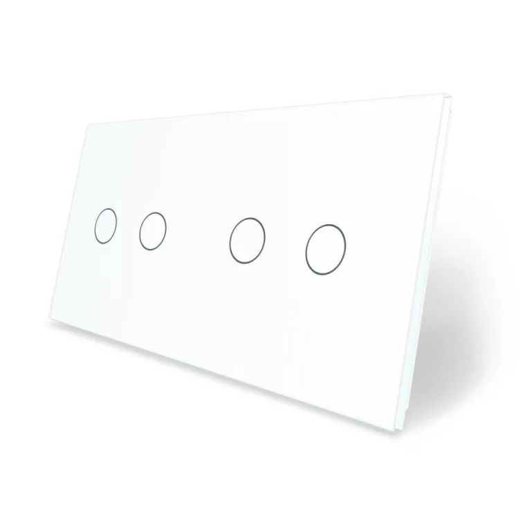 Сенсорная панель выключателя Livolo 4 канала (2-2) белый стекло (VL-C7-C2/C2-11)