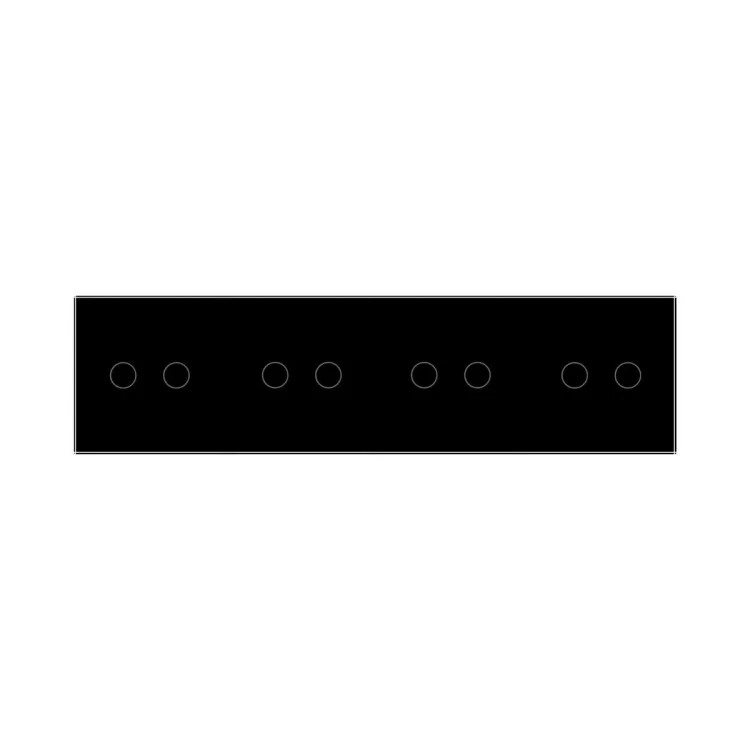 Сенсорная панель выключателя Livolo 8 каналов (2-2-2-2) черный стекло (VL-C7-C2/C2/C2/C2-12) цена 841грн - фотография 2