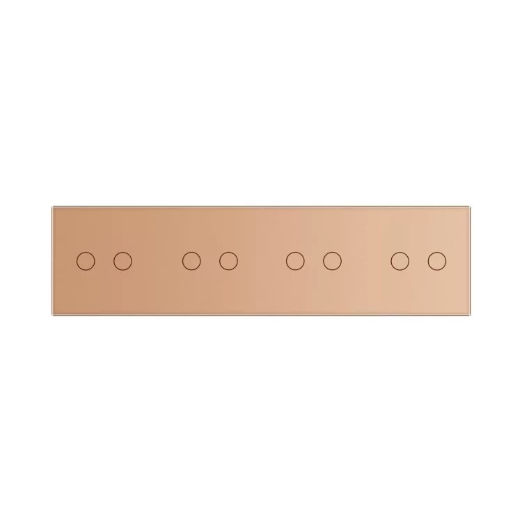 Сенсорна панель вимикача Livolo 8 каналів (2-2-2-2) золото скло (VL-C7-C2/C2/C2/C2-13) ціна 841грн - фотографія 2
