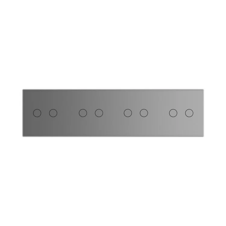 Сенсорная панель выключателя Livolo 8 каналов (2-2-2-2) серый стекло (VL-C7-C2/C2/C2/C2-15) цена 841грн - фотография 2