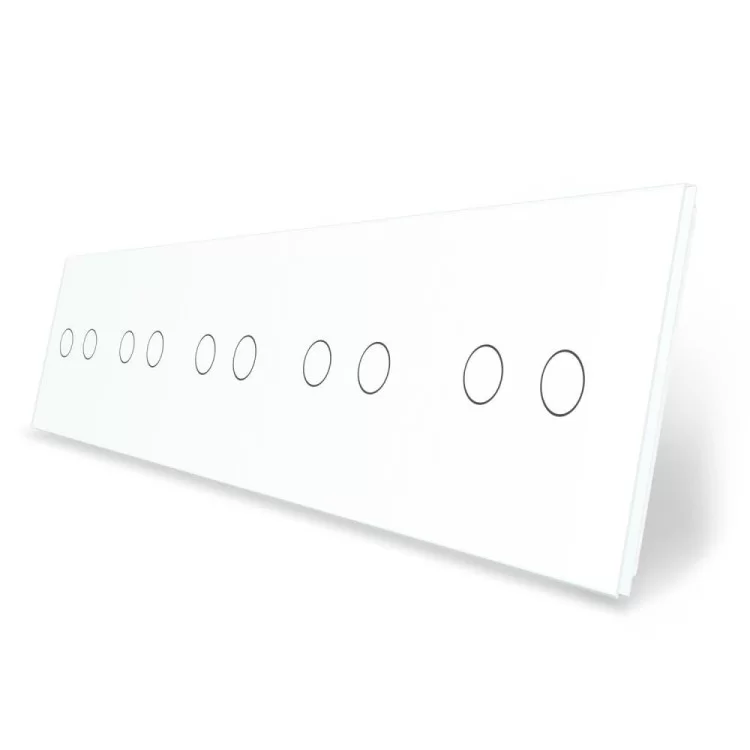 Сенсорна панель вимикача Livolo 10 каналів (2-2-2-2-2) білий скло (VL-C7-C2/C2/C2/C2/C2-11)