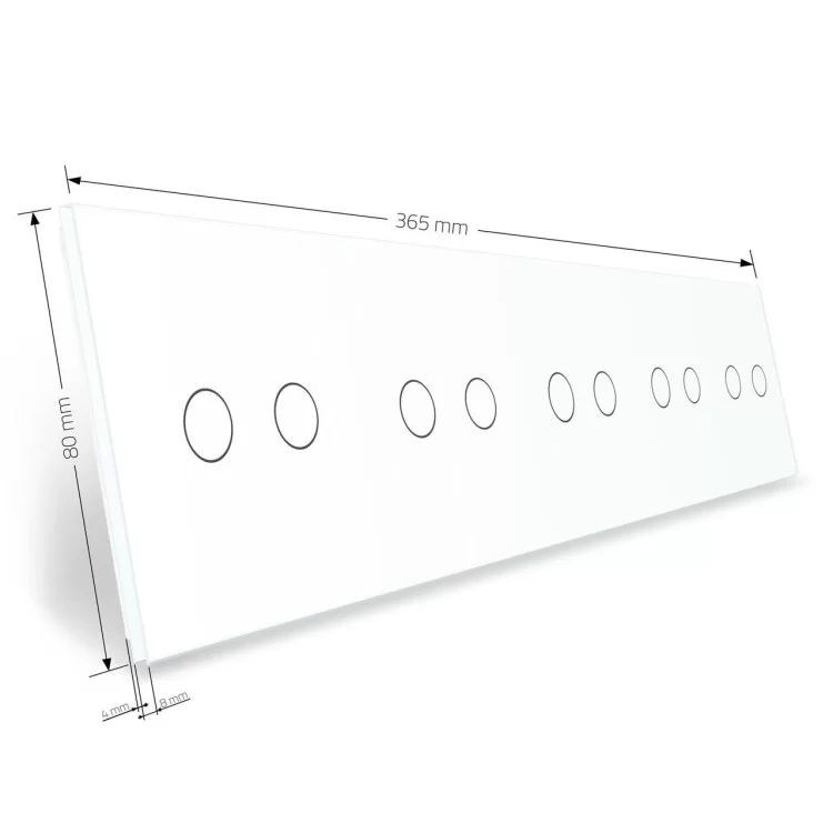 в продажу Сенсорна панель вимикача Livolo 10 каналів (2-2-2-2-2) білий скло (VL-C7-C2/C2/C2/C2/C2-11) - фото 3