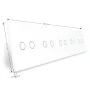 Сенсорная панель выключателя Livolo 10 каналов (2-2-2-2-2) белый стекло (VL-C7-C2/C2/C2/C2/C2-11)