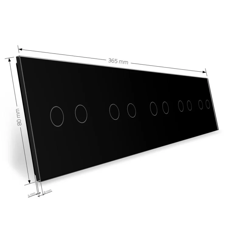 в продажу Сенсорна панель вимикача Livolo 10 каналів (2-2-2-2-2) чорний скло (VL-C7-C2/C2/C2/C2/C2-12) - фото 3