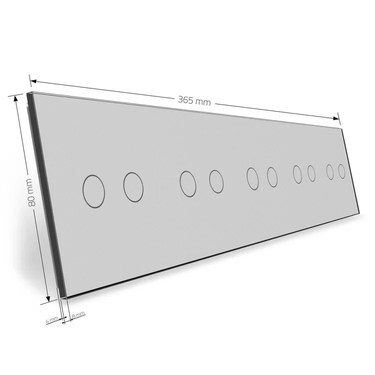 в продажу Сенсорна панель вимикача Livolo 10 каналів (2-2-2-2-2) сірий скло (VL-C7-C2/C2/C2/C2/C2-15) - фото 3