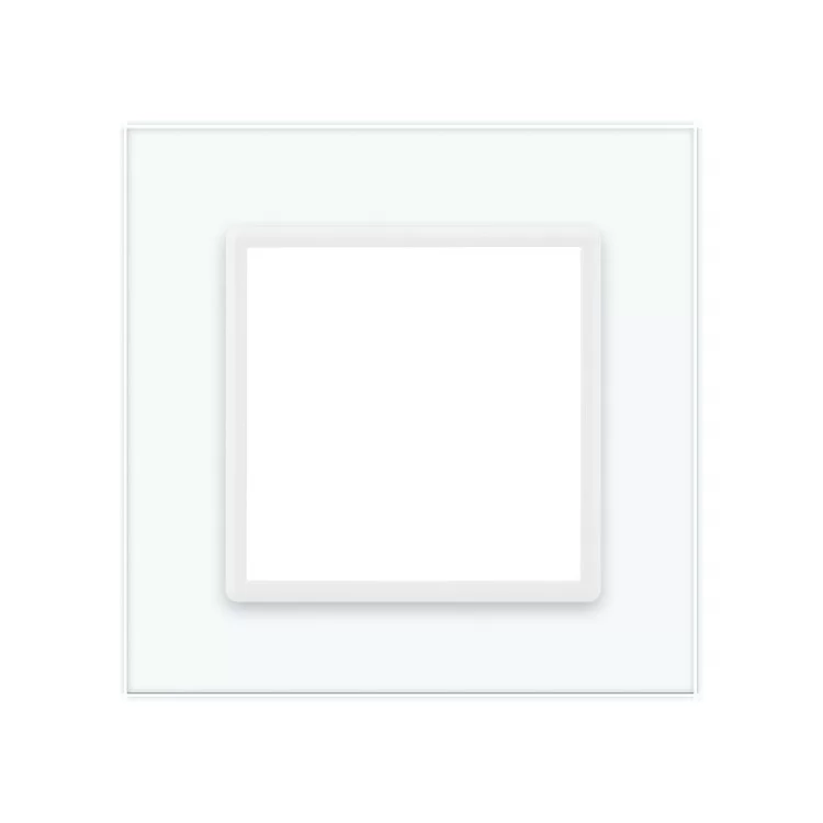 Рамка розетки Livolo 1 пост белый стекло (VL-C7-SR-11) цена 370грн - фотография 2