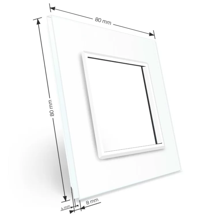 в продаже Рамка розетки Livolo 1 пост белый стекло (VL-C7-SR-11) - фото 3
